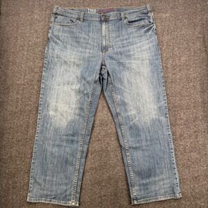 True Nation Relaxed Fit Medium Wash Blue Denim Jeans 44 Mens Straight Leg Rugged